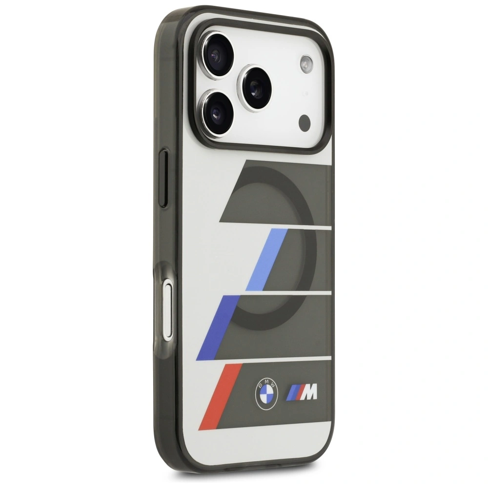 Kryt BMW M IML Metal Buttons Tricolor Lines MagSafe Apple iPhone 17 Pro anthracite