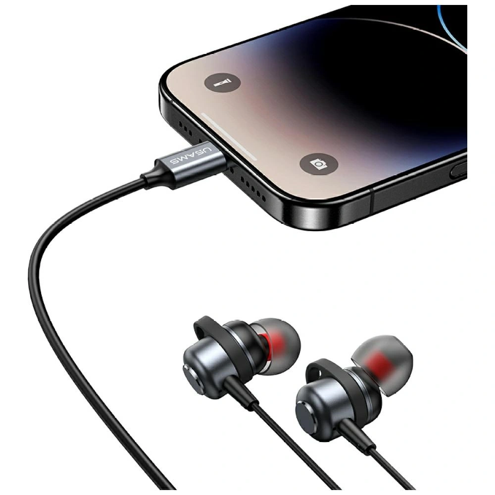 Sluchátka USAMS EP-48 USB-C Stereo In-Ear  Tarnish