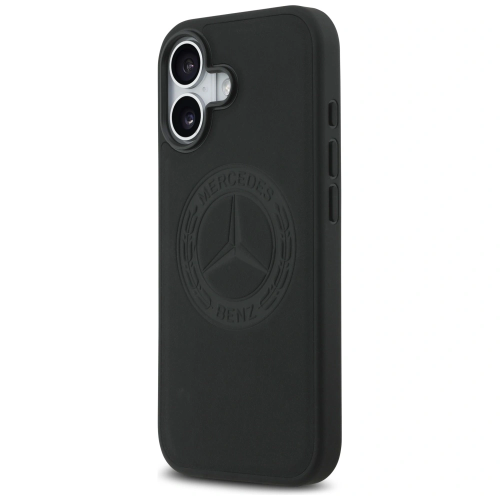 Kryt Mercedes Leather Vintage Logo MagSafe Apple iPhone 17 black