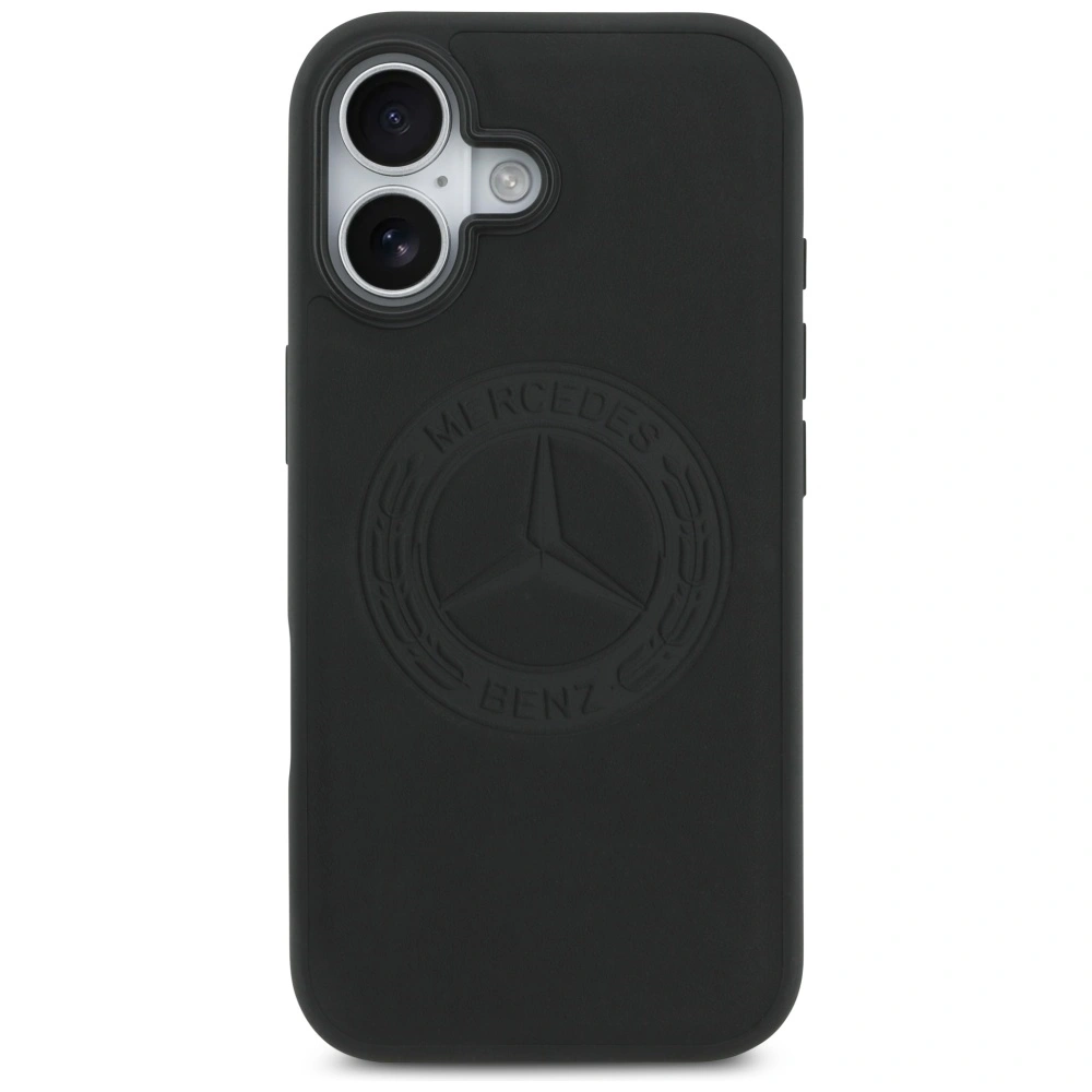 Kryt Mercedes Leather Vintage Logo MagSafe Apple iPhone 17 black