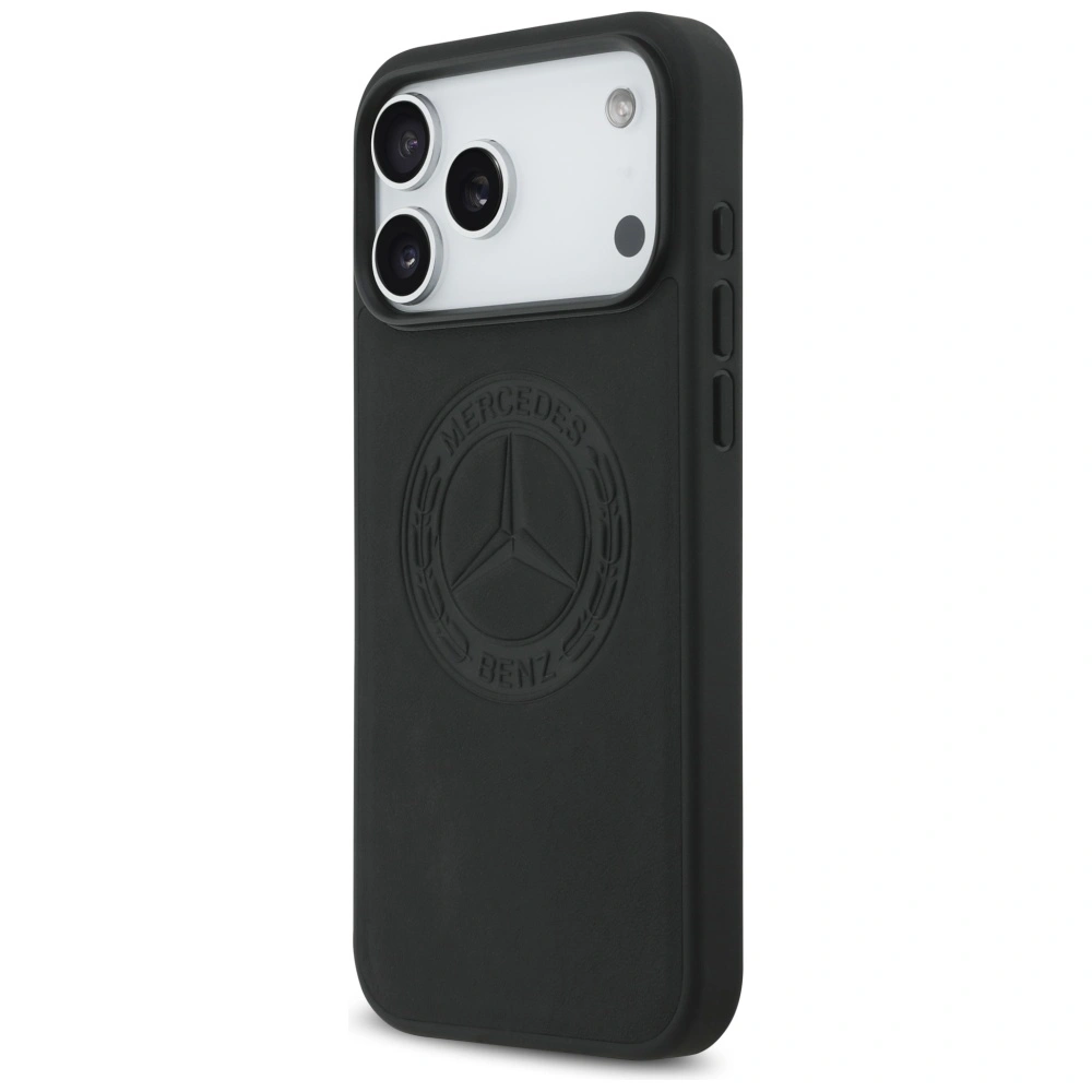 Kryt Mercedes Leather Vintage Logo MagSafe Apple iPhone 17 Pro Max black