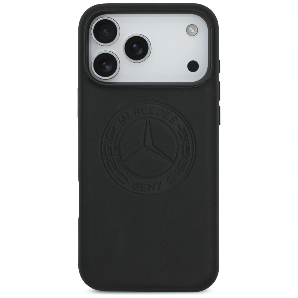 Kryt Mercedes Leather Vintage Logo MagSafe Apple iPhone 17 Pro Max black