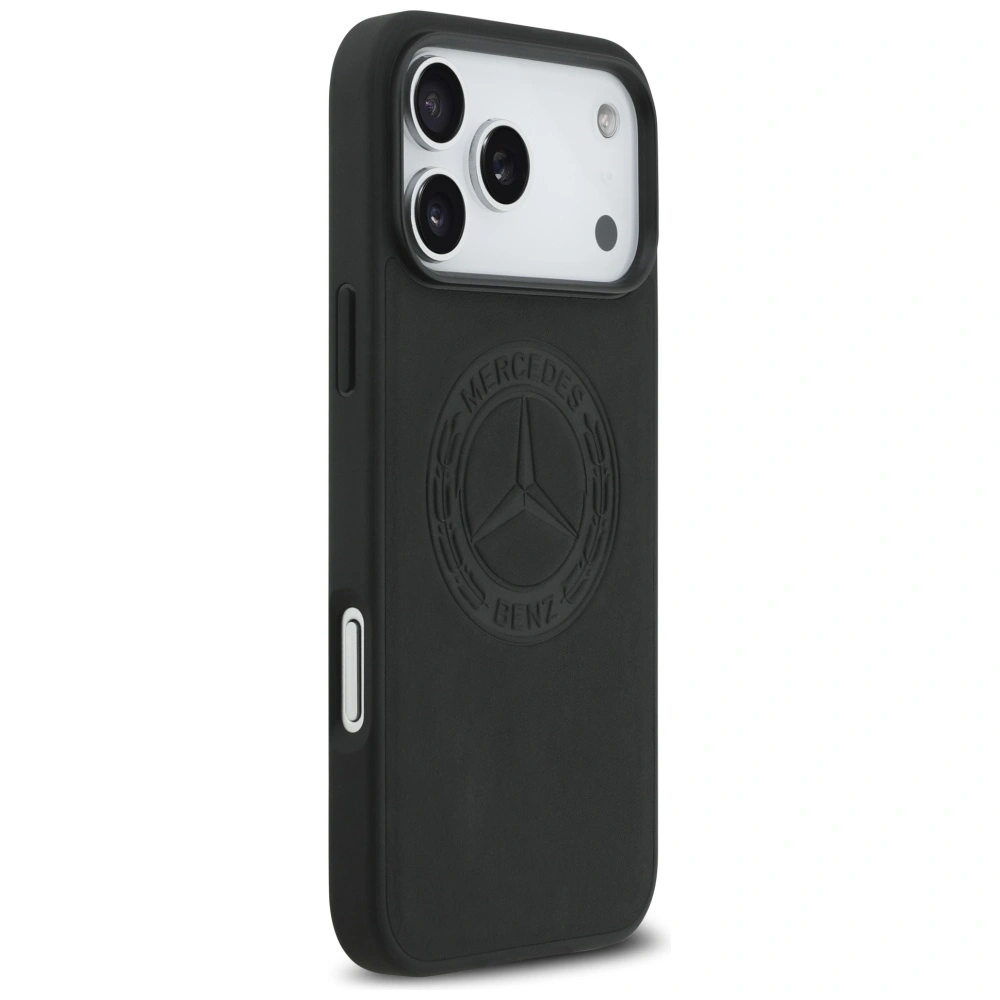 Kryt Mercedes Leather Vintage Logo MagSafe Apple iPhone 17 Pro Max black