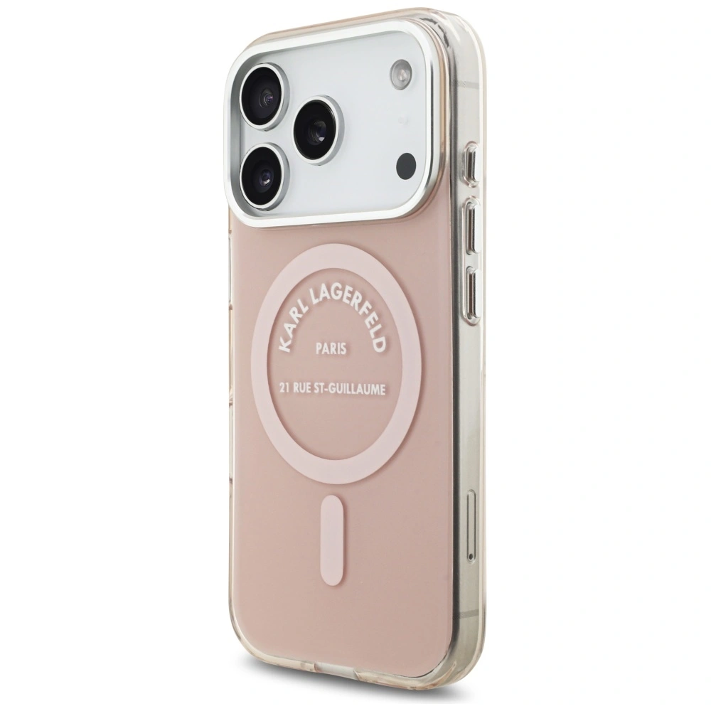 Kryt Karl Lagerfeld IML Karl RSG Logo MagSafe Apple iPhone 17 Pro pink