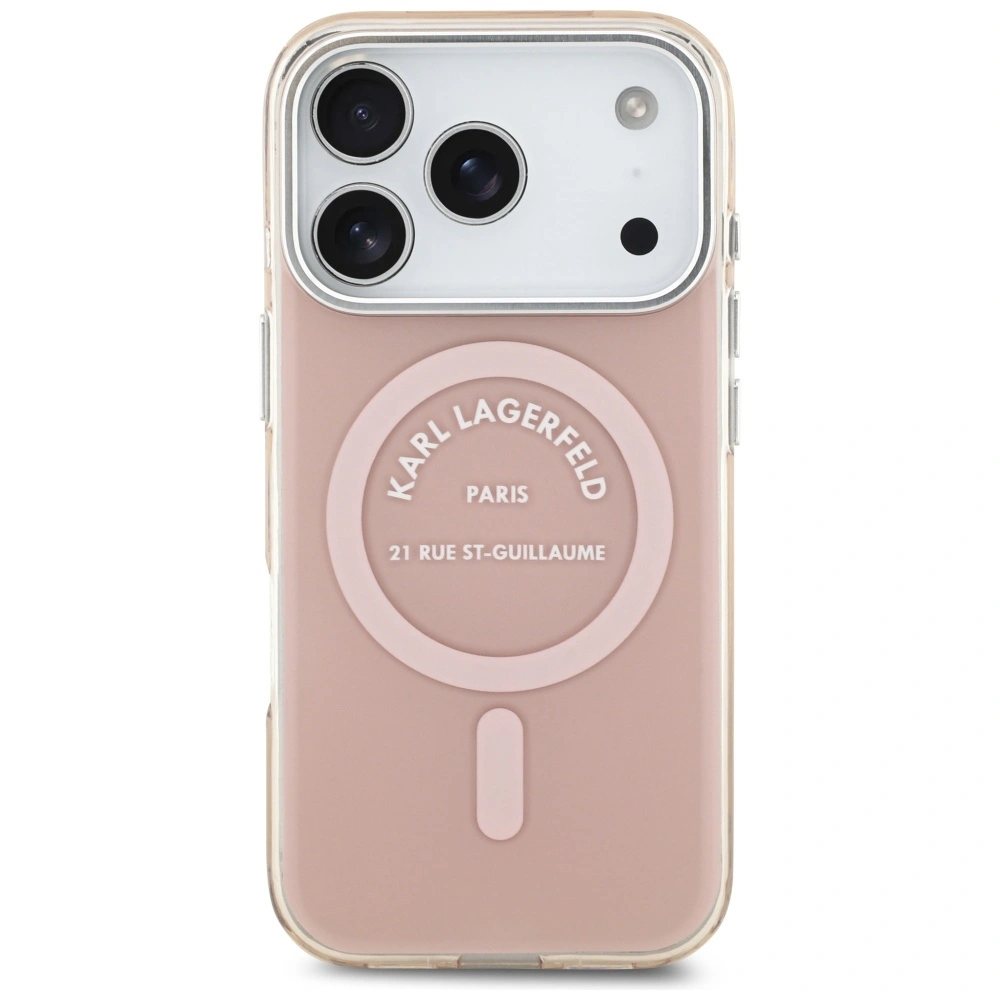 Kryt Karl Lagerfeld IML Karl RSG Logo MagSafe Apple iPhone 17 Pro pink