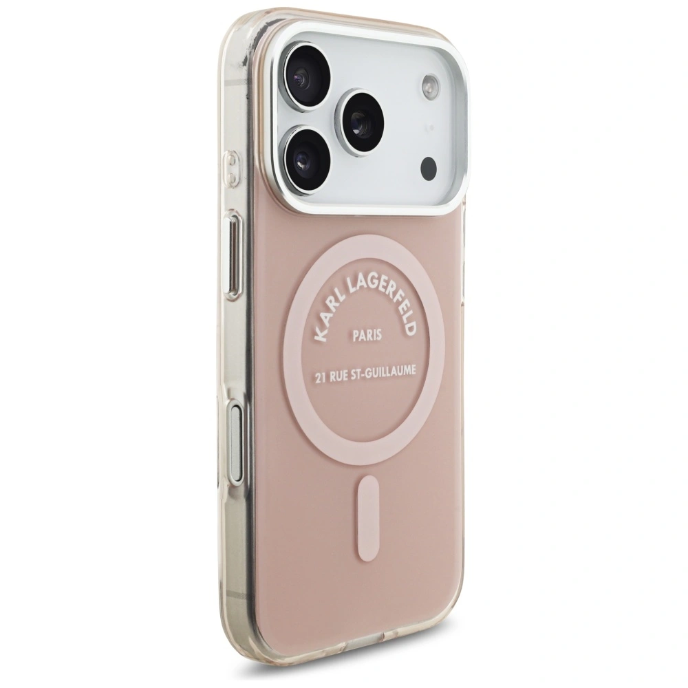 Kryt Karl Lagerfeld IML Karl RSG Logo MagSafe Apple iPhone 17 Pro pink