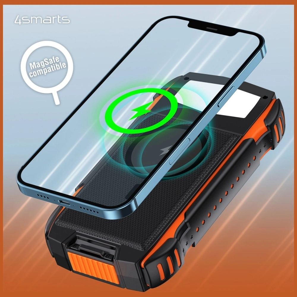 4smarts TitanPack Rugged UltiMag 20000mAh Solar Power Bank black