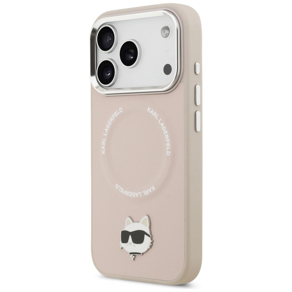 Kryt Karl Lagerfeld Choupette Pin MagSafe Apple iPhone 17 Pro Max pink