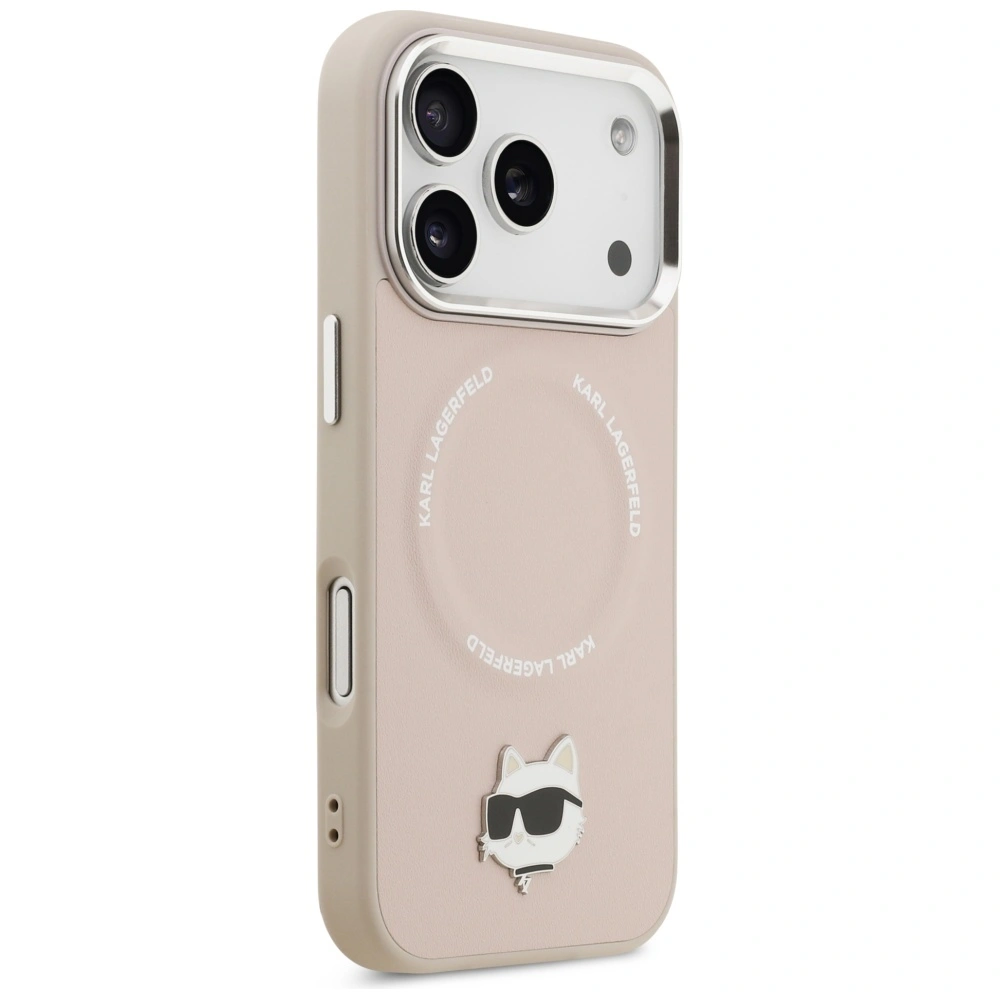 Kryt Karl Lagerfeld Choupette Pin MagSafe Apple iPhone 17 Pro Max pink