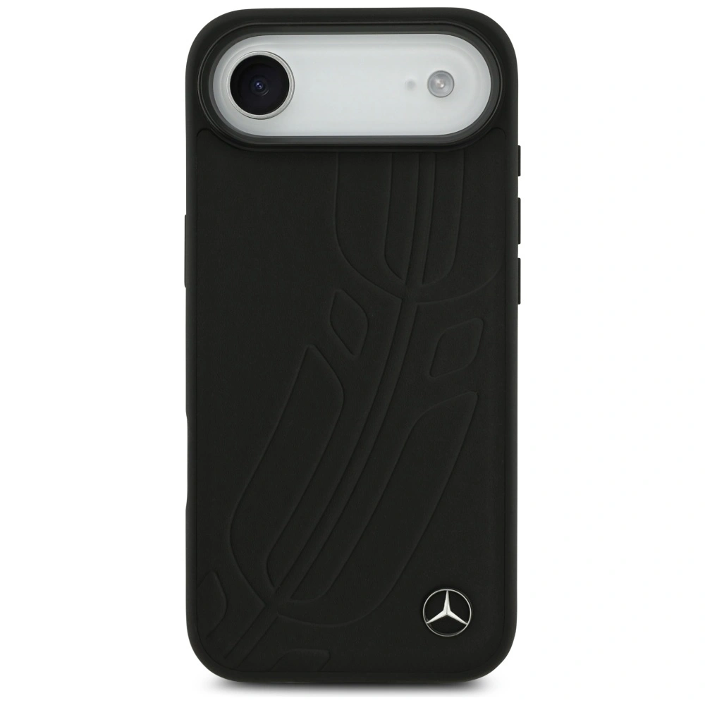 Kryt Mercedes Leather Large Laurel Leave MagSafe Apple iPhone Air black