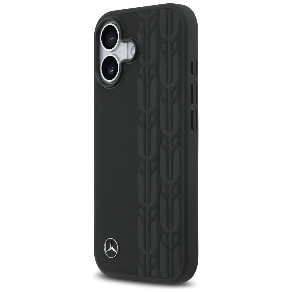 Kryt Mercedes Leather Laurel Leaves MagSafe Apple iPhone 17 black