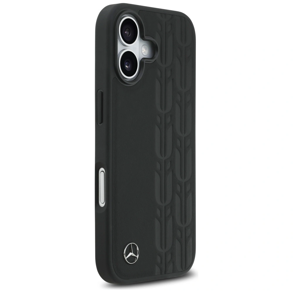 Kryt Mercedes Leather Laurel Leaves MagSafe Apple iPhone 17 black