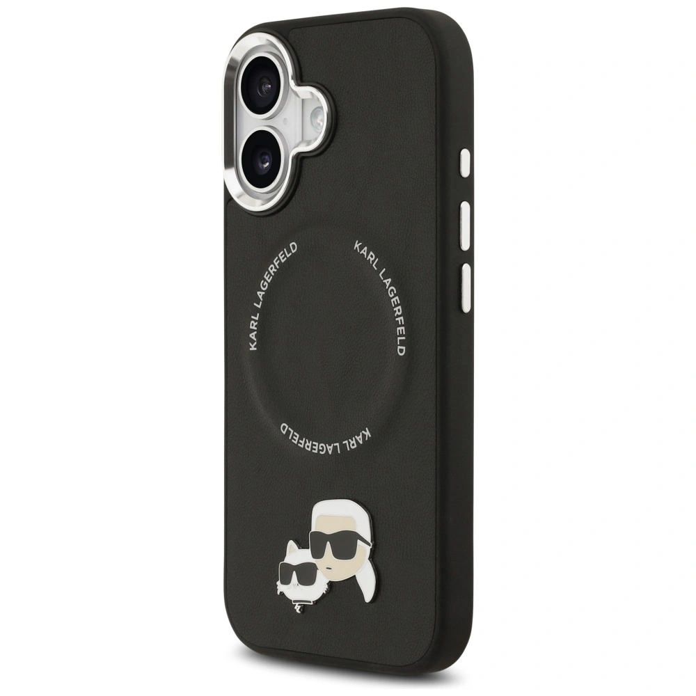 Kryt Karl Lagerfeld Karl & Choupette Pins MagSafe Apple iPhone 17 black