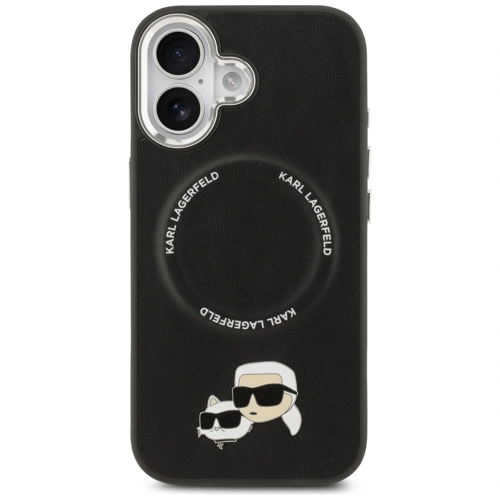 Kryt Karl Lagerfeld Karl & Choupette Pins MagSafe Apple iPhone 17 black