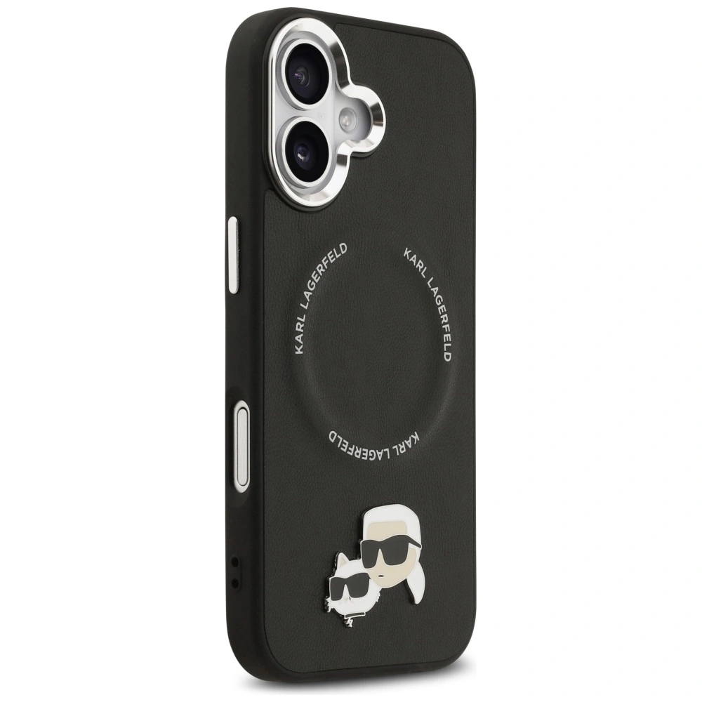 Kryt Karl Lagerfeld Karl & Choupette Pins MagSafe Apple iPhone 17 black