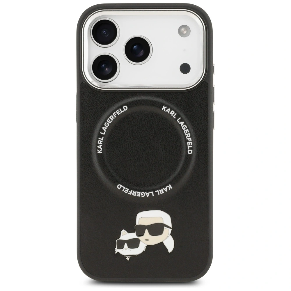 Kryt Karl Lagerfeld Karl & Choupette Pins MagSafe Apple iPhone 17 Pro black