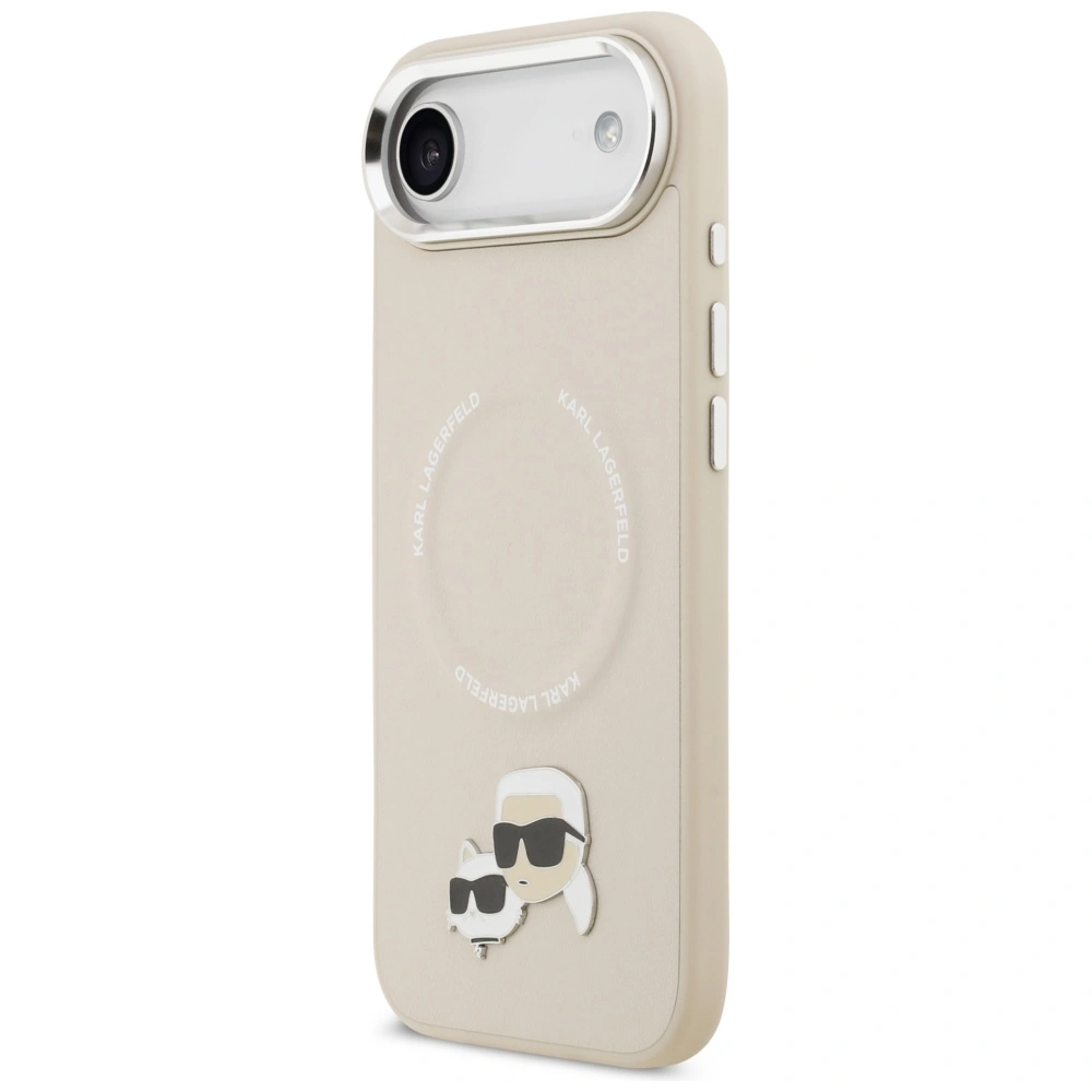 Kryt Karl Lagerfeld Karl & Choupette Pins MagSafe Apple iPhone Air beige