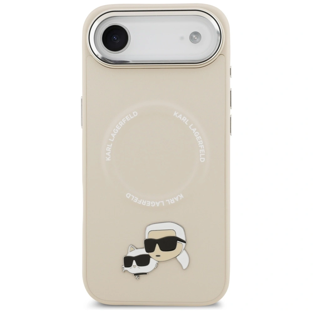 Kryt Karl Lagerfeld Karl & Choupette Pins MagSafe Apple iPhone Air beige