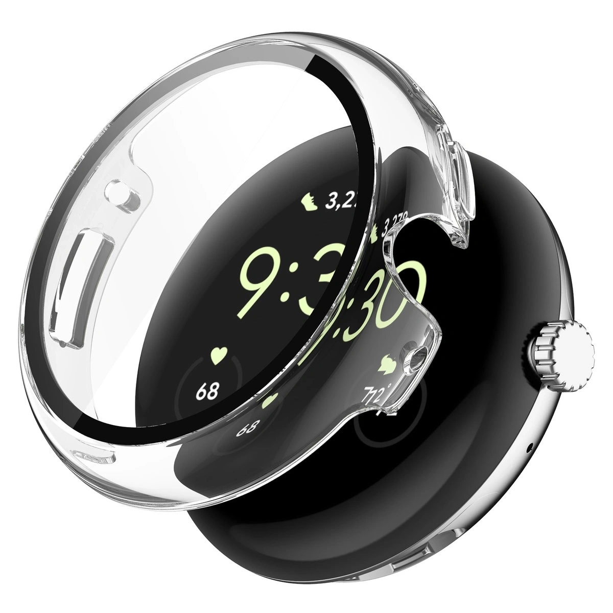 Kryt Bizon Case+Glass Watch Google Pixel Watch 4 45mm clear