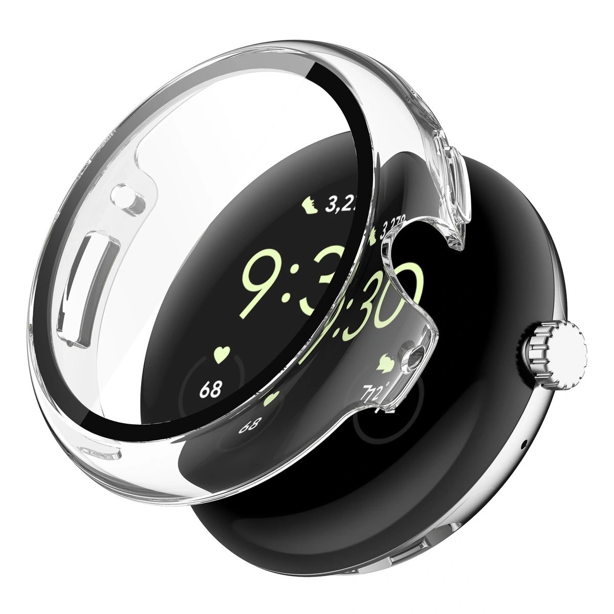 Kryt Bizon Case+Glass Watch Google Pixel Watch 4 41mm clear