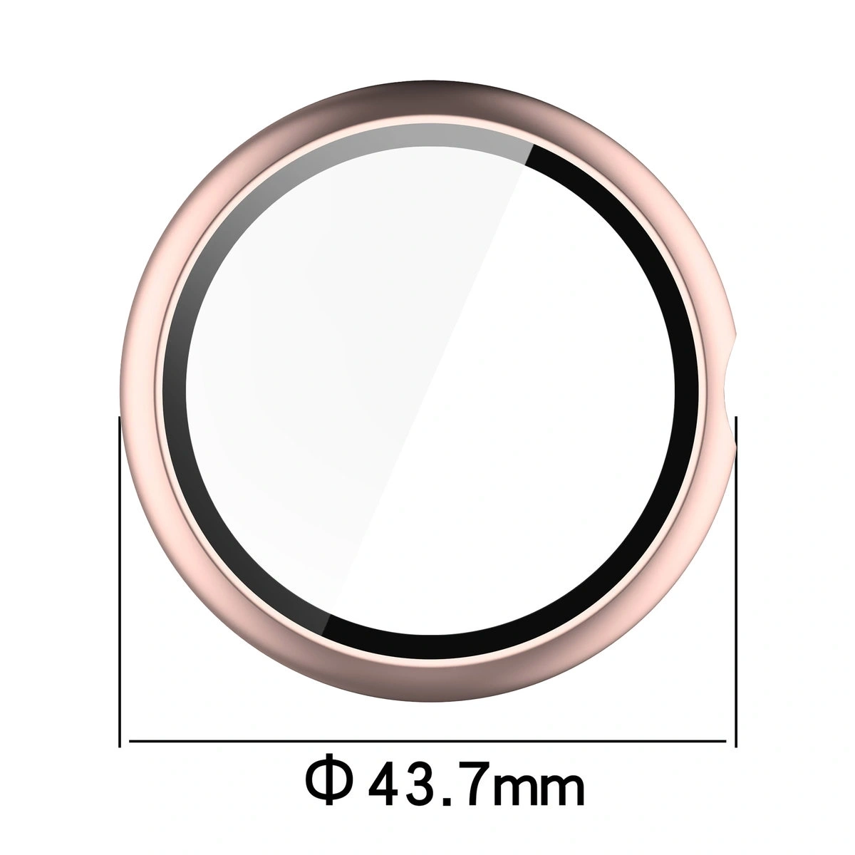 Kryt Bizon Case+Glass Watch Google Pixel Watch 4 41mm rose gold