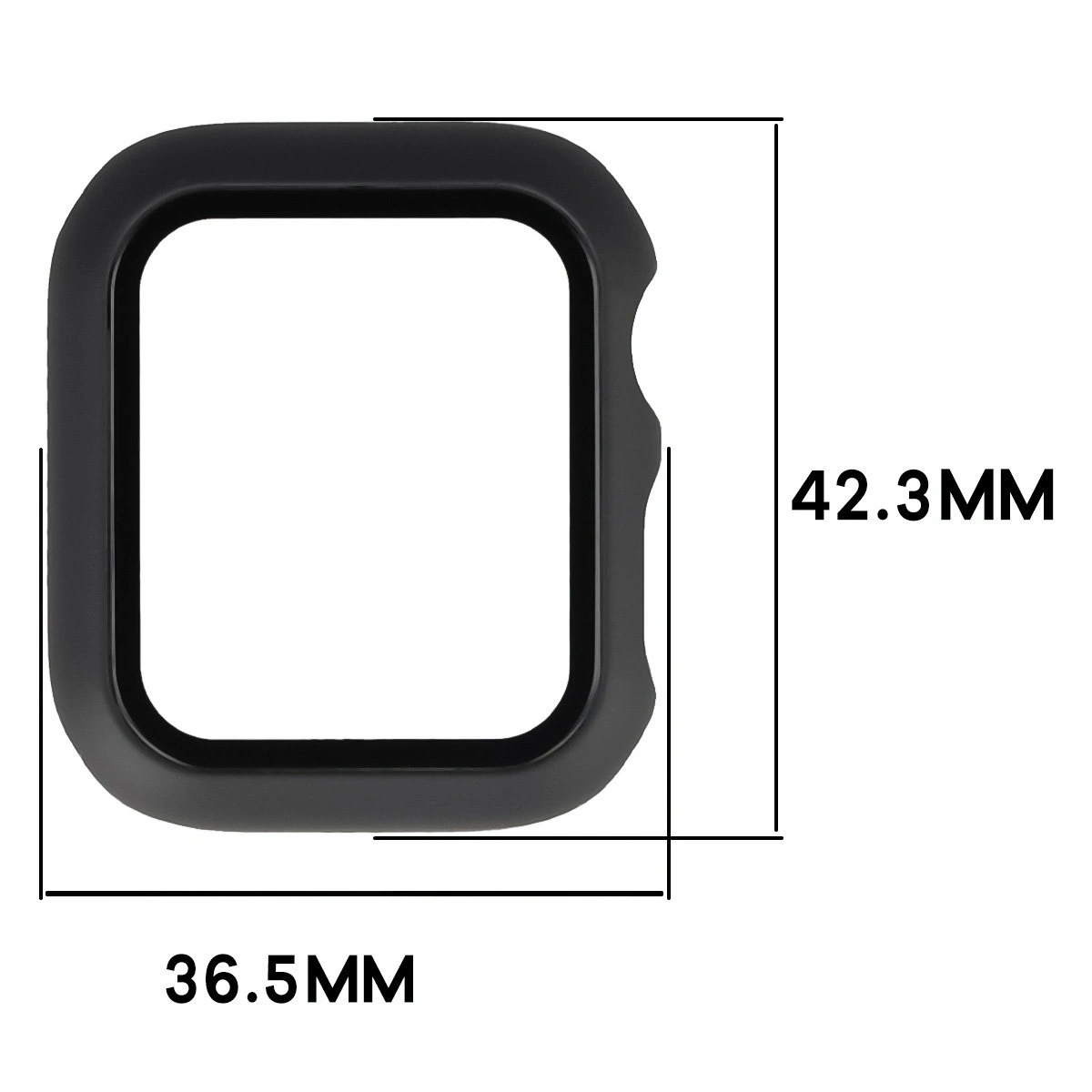 Bizon Case+Glass Watch Apple Watch SE 3 / SE 2 / SE / 6 / 5 / 4 40mm matte black