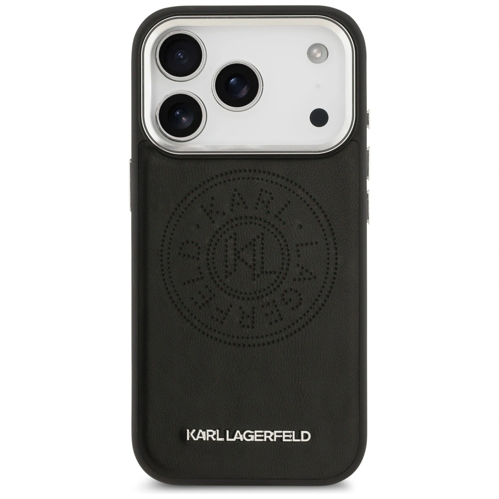 Kryt Karl Lagerfeld Point & Metal Logo MagSafe Apple iPhone 17 Pro black