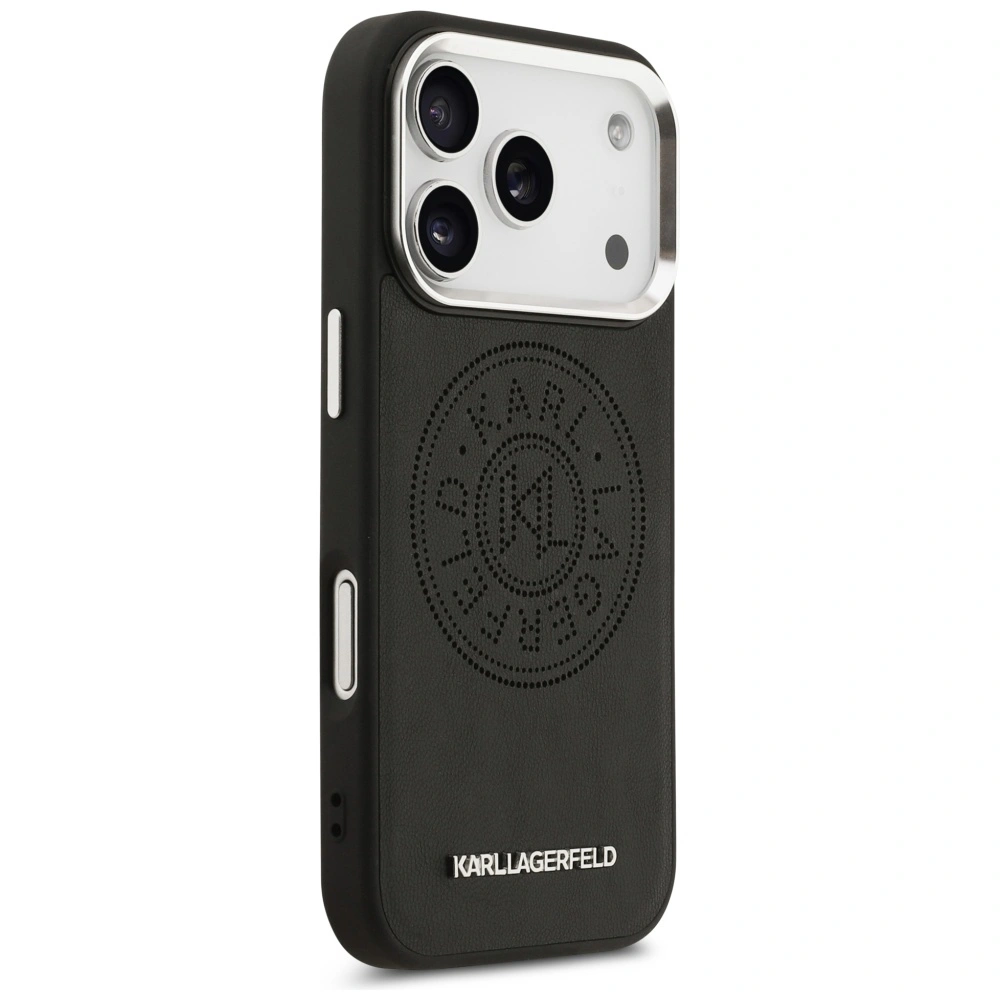 Kryt Karl Lagerfeld Point & Metal Logo MagSafe Apple iPhone 17 Pro black
