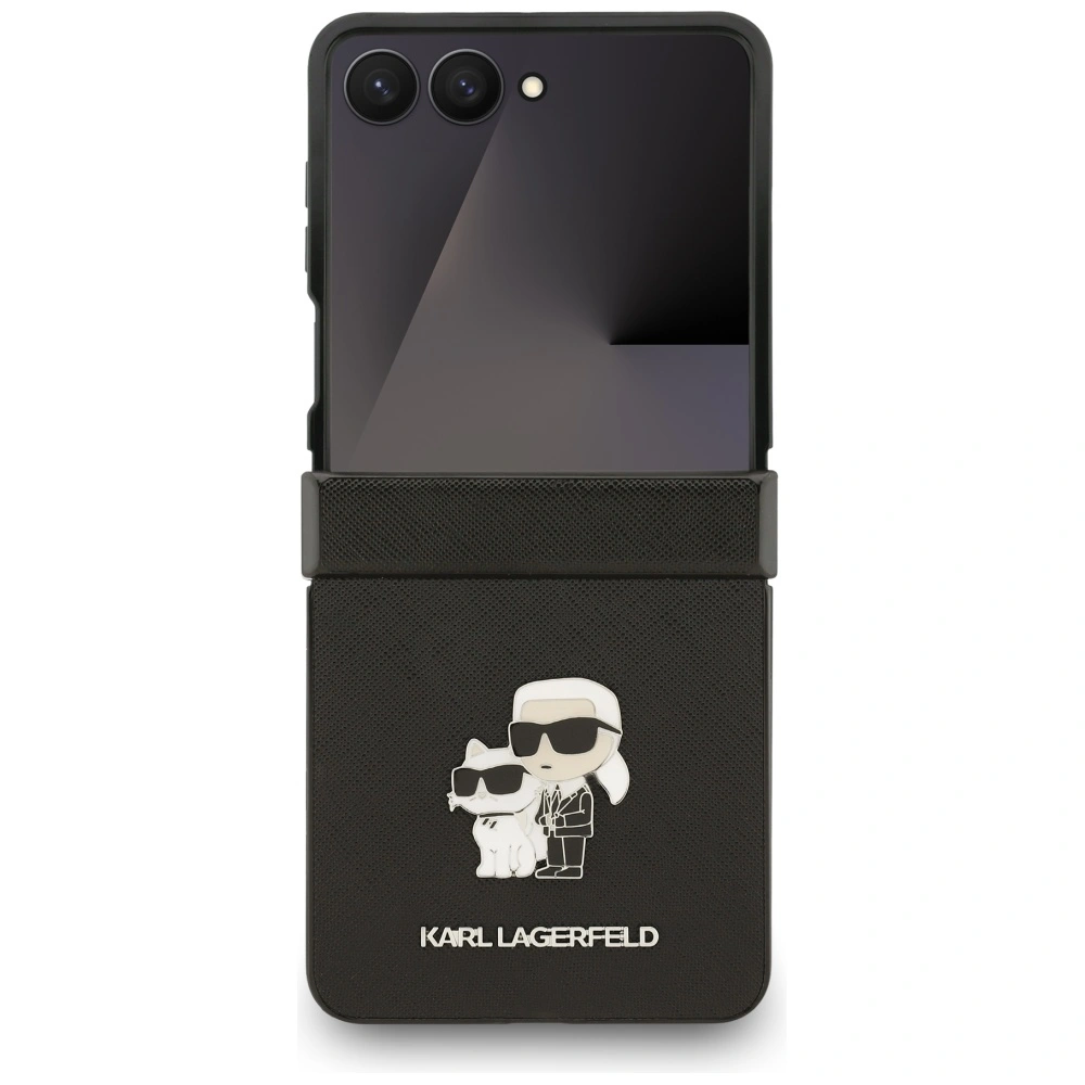 Kryt Karl Lagerfeld Saffiano Karl&Choupette Pin Samsung Galaxy Z Flip7 black