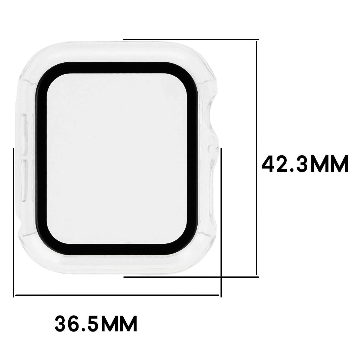 Bizon Case+Glass Watch Apple Watch SE 3 / SE 2 / SE / 6 / 5 / 4 40mm clear