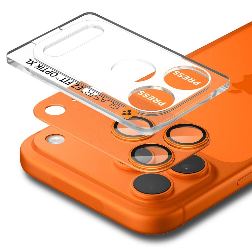 Kryt Spigen Optik Pro XL Glas.tr ez Fit Camera Protector Apple iPhone 17 Pro Orange