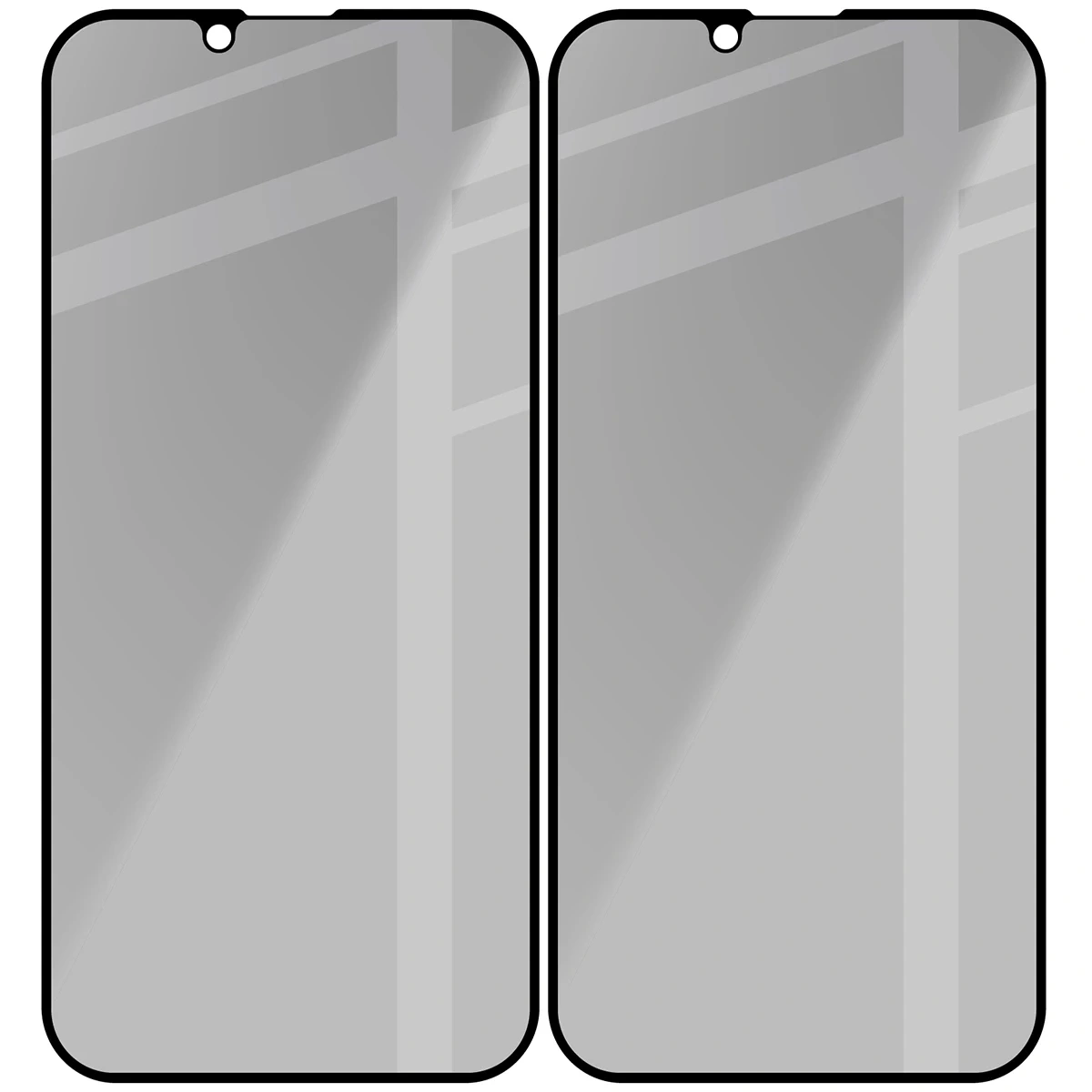 Ochranné sklo Bizon Glass Edge Shadow Duo Apple iPhone 17e / 16e / 14 / 13 Pro / 13 tinted with a black frame [2 PACK]