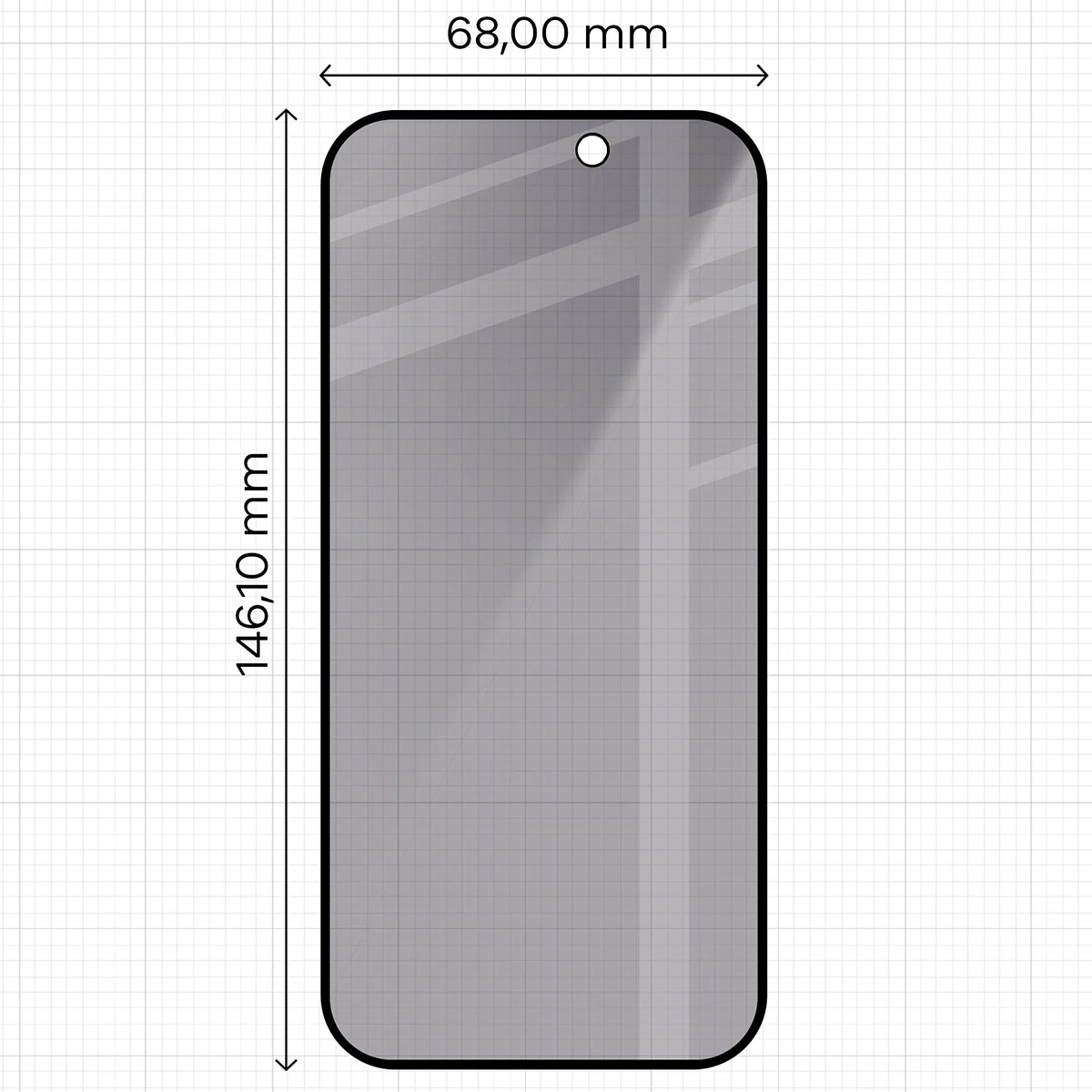 Ochranné sklo Bizon Glass Edge Shadow Duo Apple iPhone 17 / 17 Pro / 16 Pro tinted with a black frame [2 PACK]