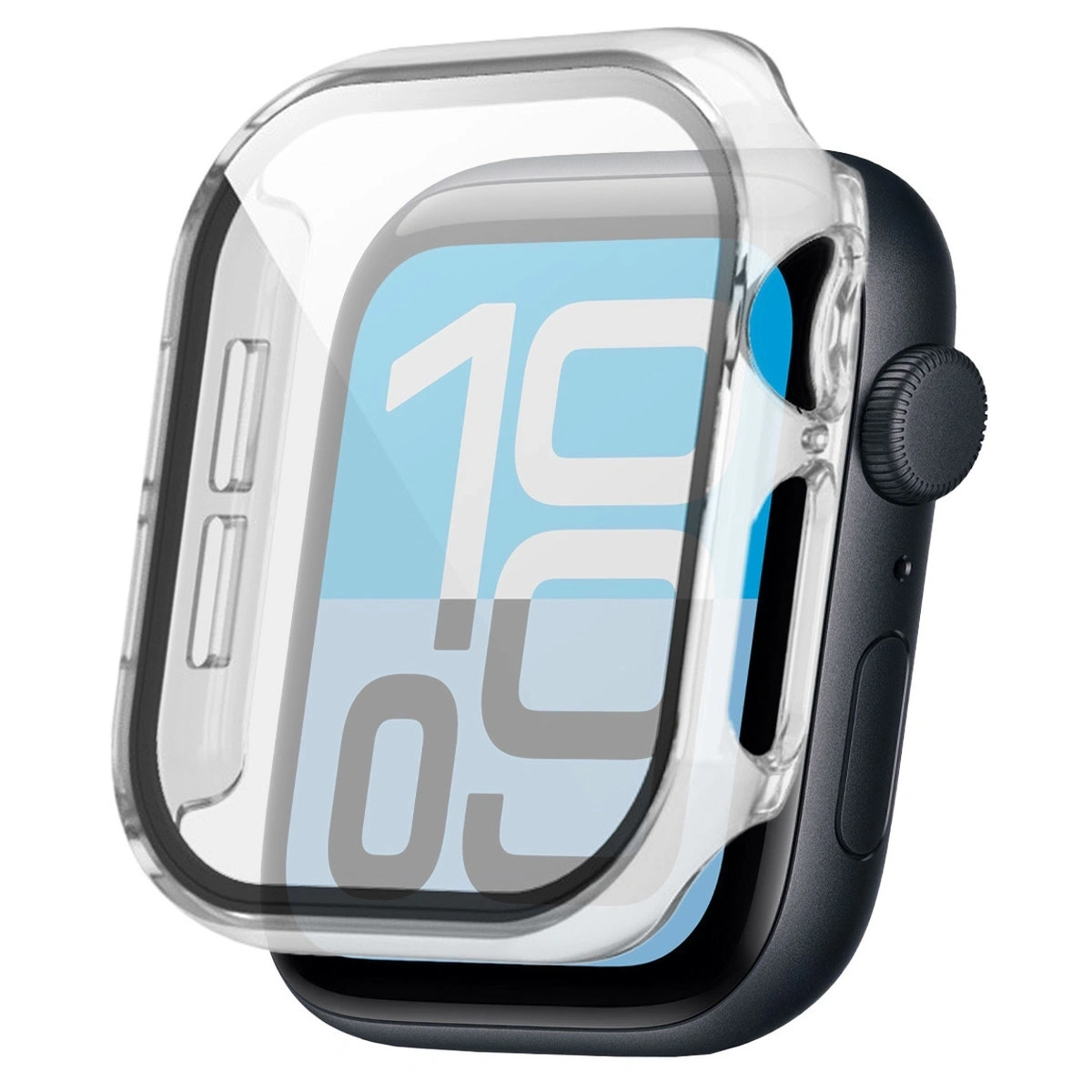 Bizon Case+Glass Watch Apple Watch SE 3 / SE 2 / SE / 6 / 5 / 4 44mm clear