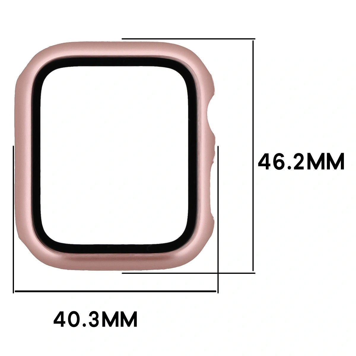Bizon Case+Glass Watch Apple Watch SE 3 / SE 2 / SE / 6 / 5 / 4 44mm rose gold