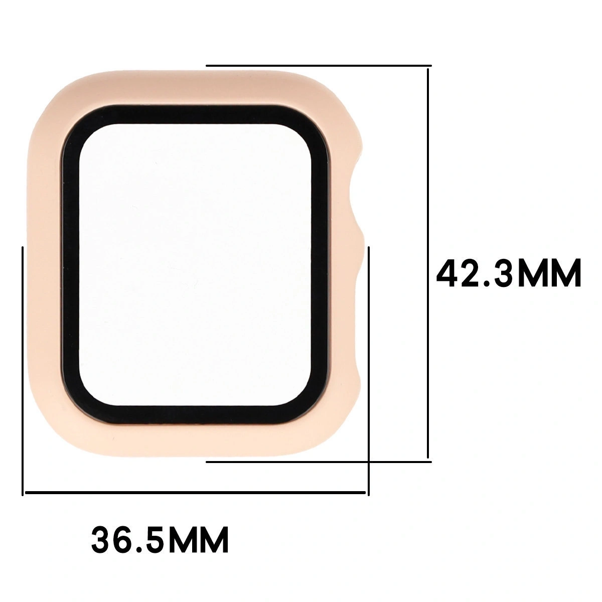 Bizon Case+Glass Watch Apple Watch SE 3 / SE 2 / SE / 6 / 5 / 4 40mm matte pink