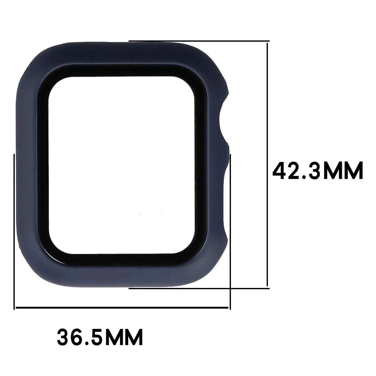 Bizon Case+Glass Watch do Apple Watch SE 3 / SE 2 / SE / 6 / 5 / 4 40mm matte navy blue