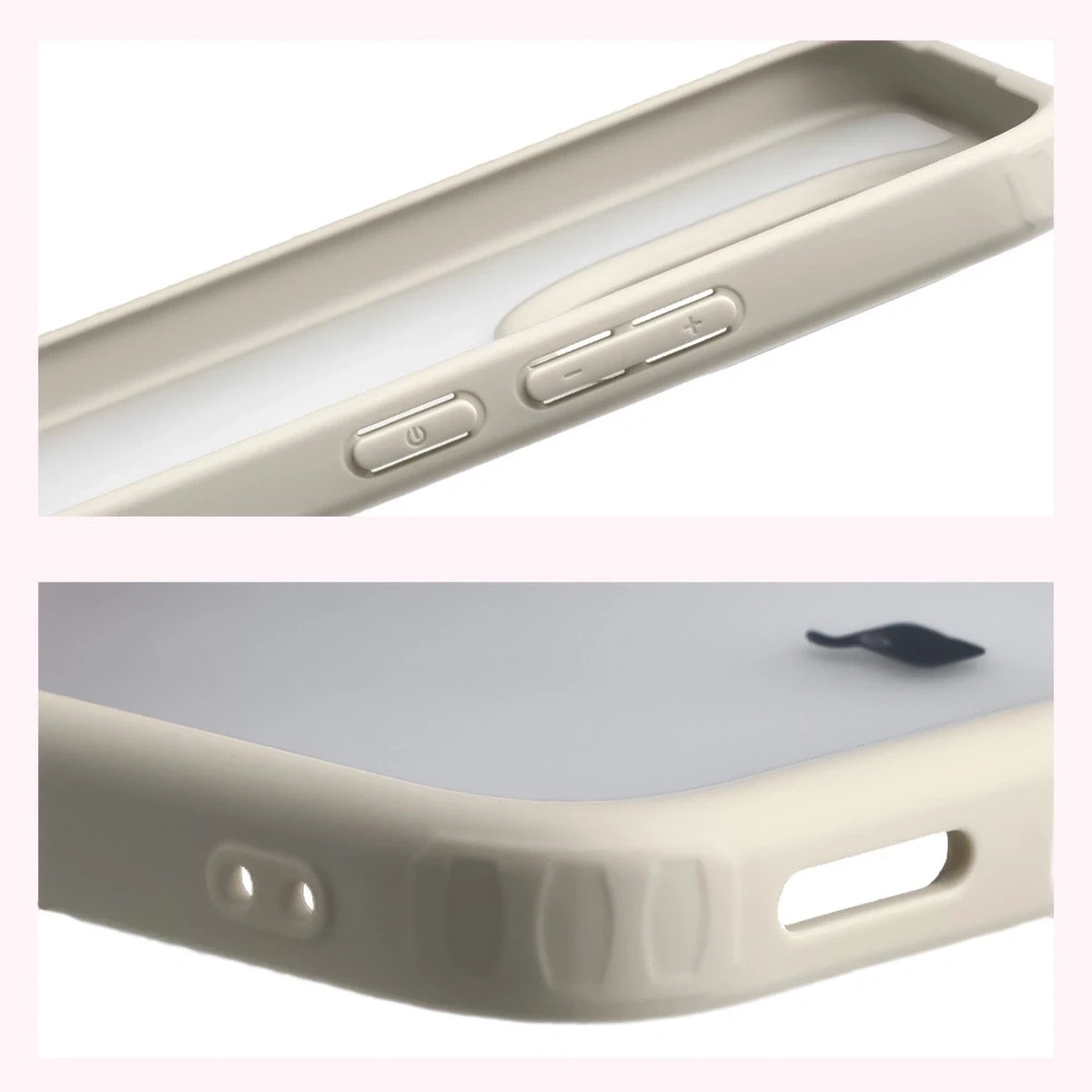 Kryt Bizon Case Angelo Xiaomi 15T semi-transparent with a beige frame