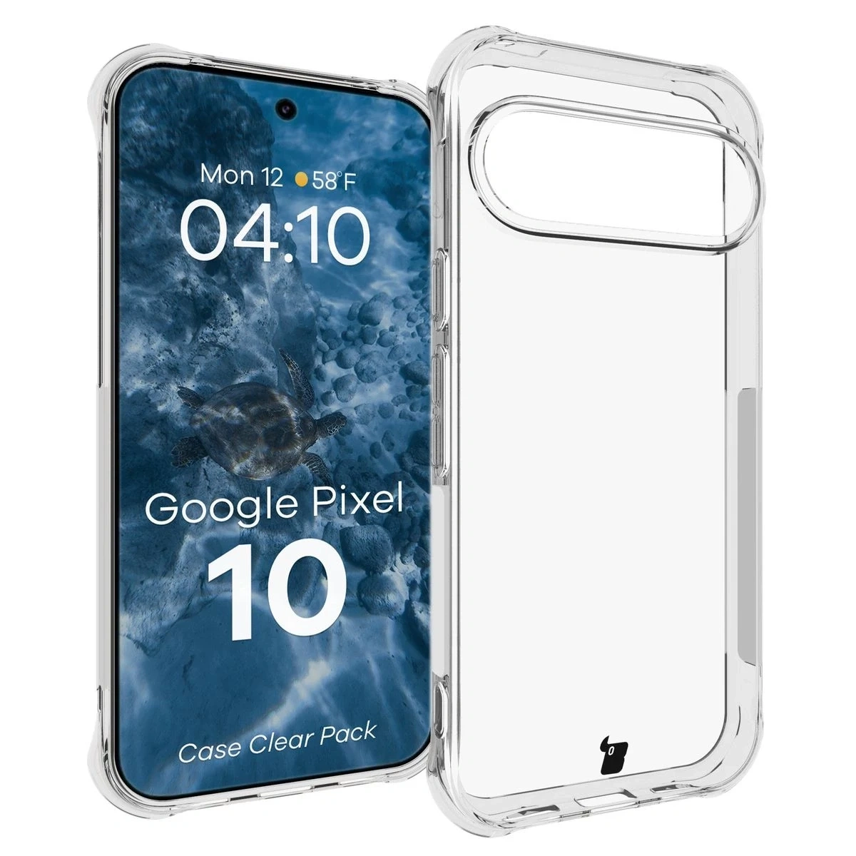 Kryt Bizon Case Clear Pack case + 2x tempered glass + lens protector Google Pixel 10