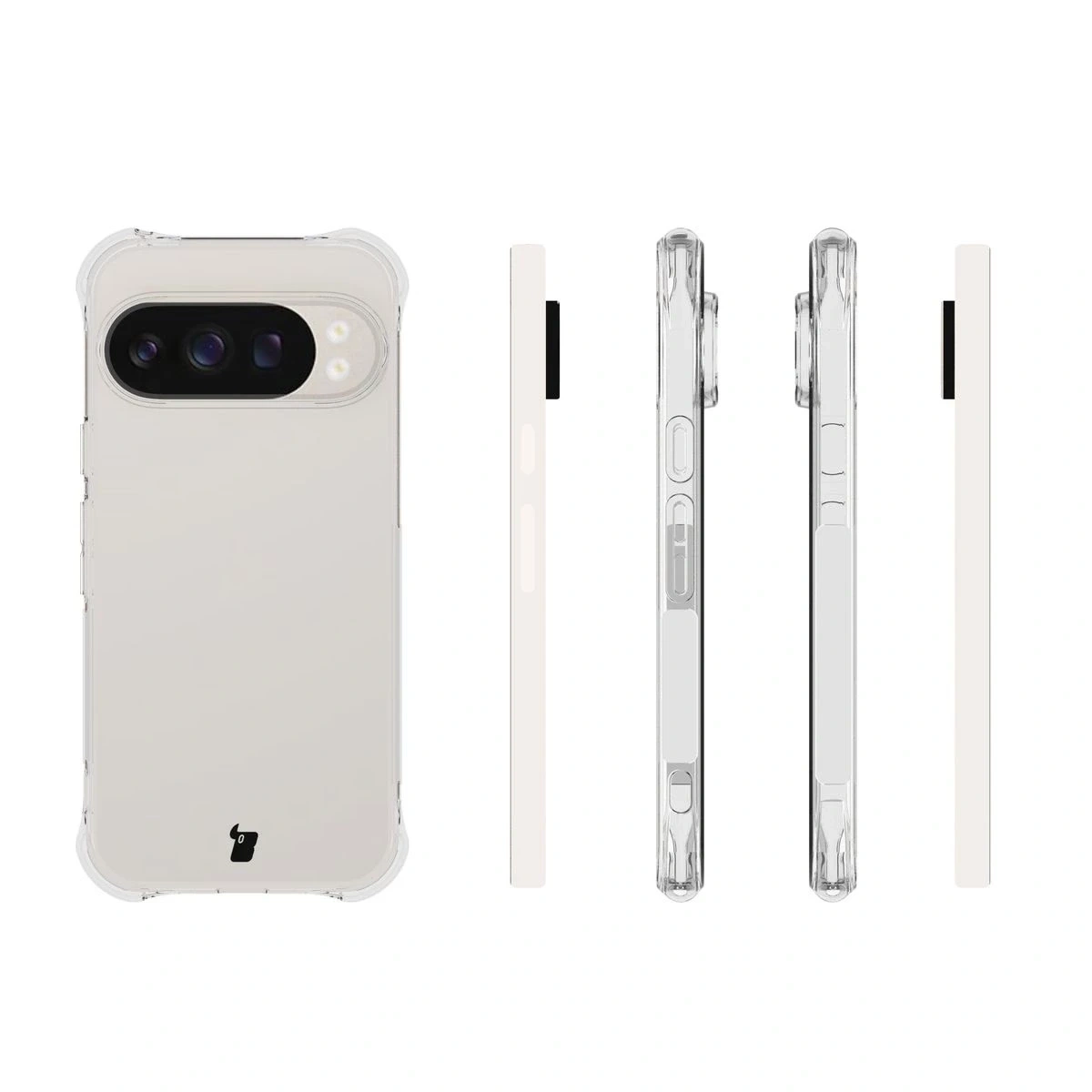 Kryt Bizon Case Clear Pack case + 2x tempered glass + lens protector Google Pixel 10