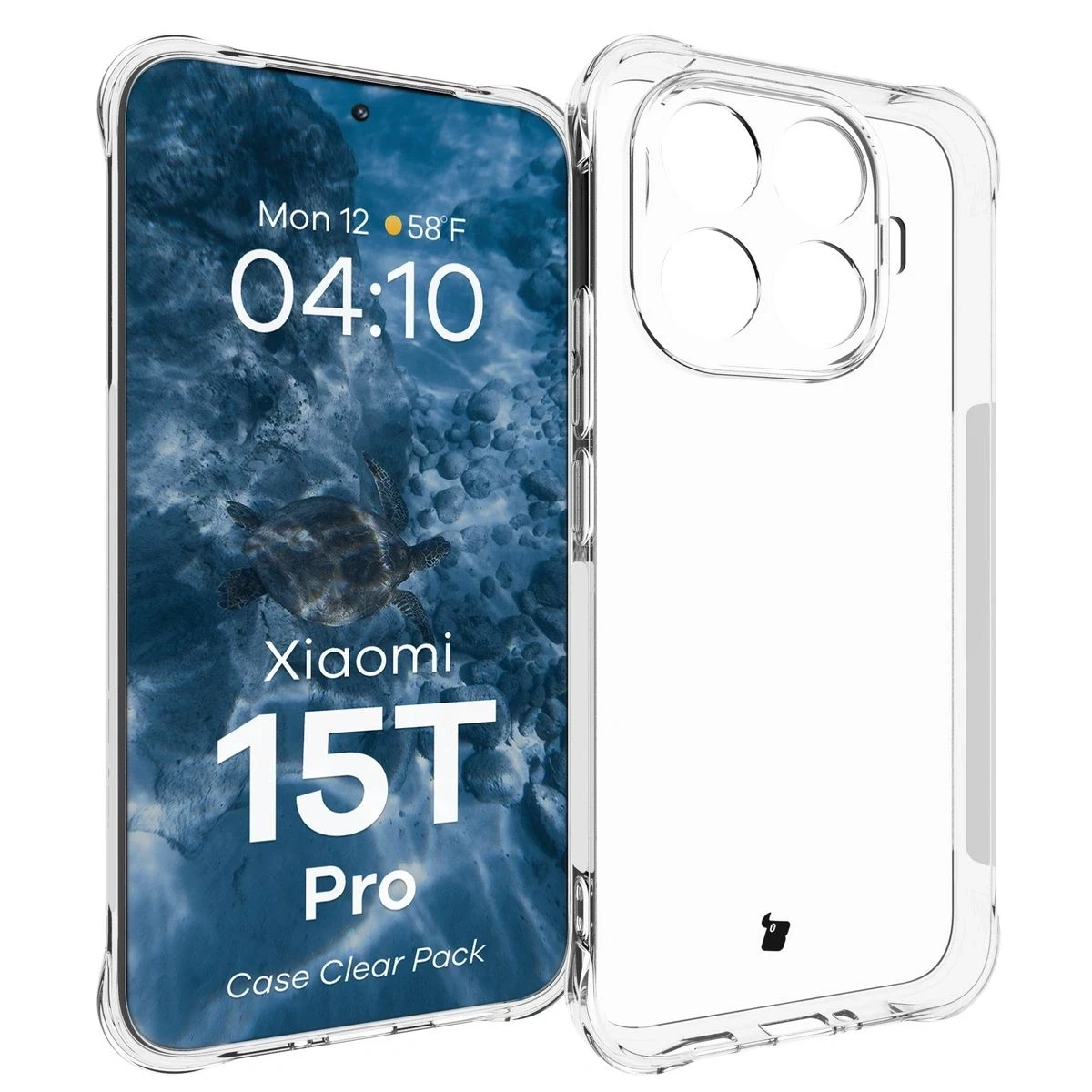 Kryt Bizon Case Clear Pack case + 2x tempered glass Xiaomi 15T Pro