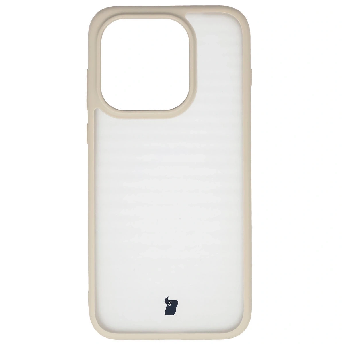 Kryt Bizon Case Angelo OnePlus 15 semi-transparent with a beige frame