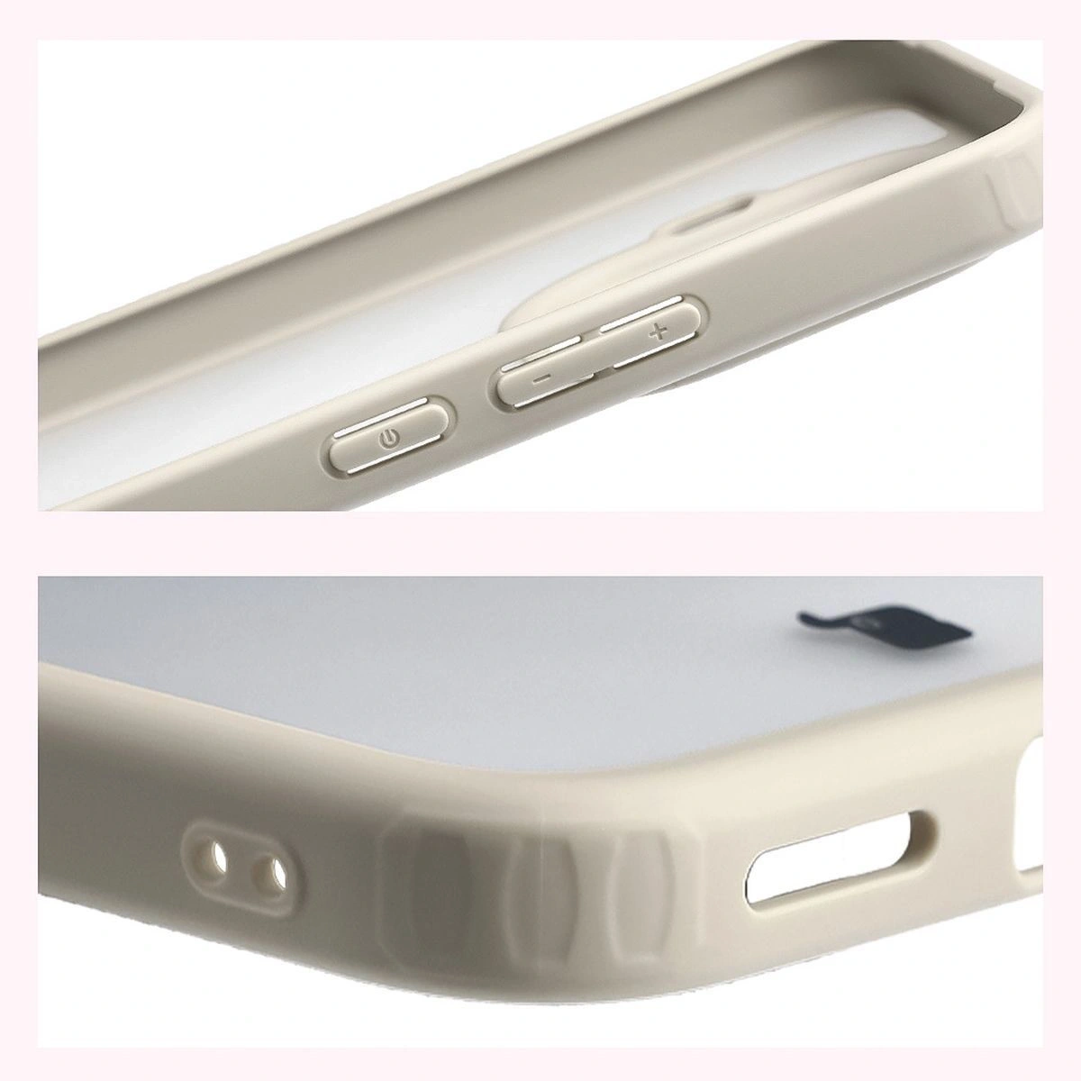 Kryt Bizon Case Angelo Xiaomi 15T Pro semi-transparent with a beige frame
