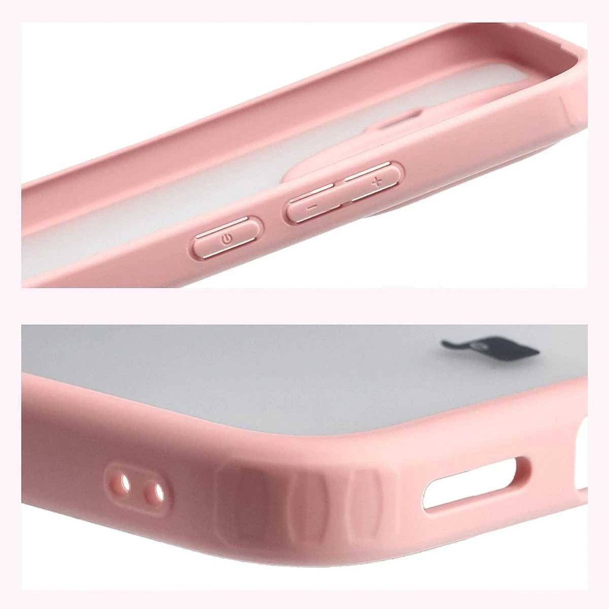 Kryt Bizon Case Angelo Xiaomi 15T Pro semi-transparent with a light pink frame