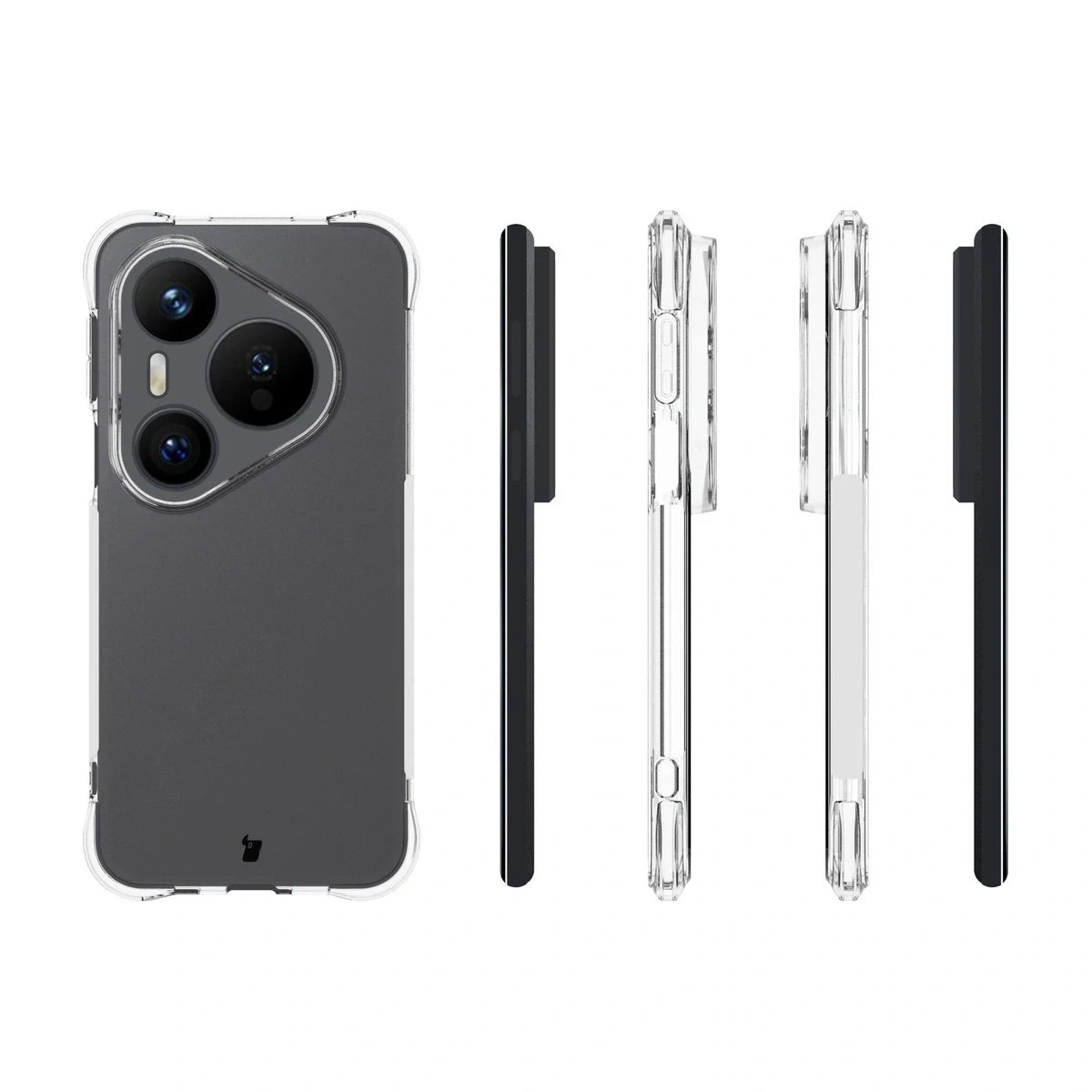 Kryt Bizon Case Clear Pack case + 2x screen film Huawei Pura 80 Pro / Pro+ Plus