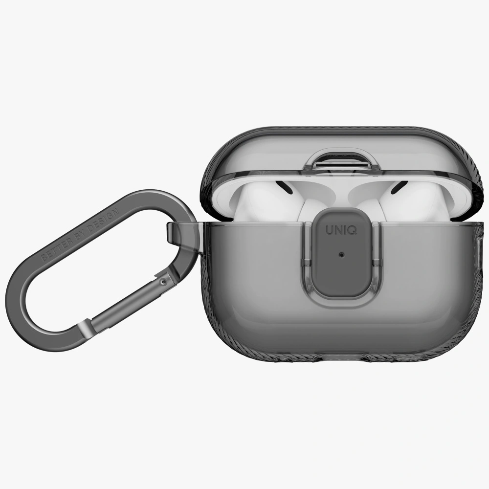 Kryt UNIQ Glase Pro Apple AirPods Pro 3 Lock Case smoke