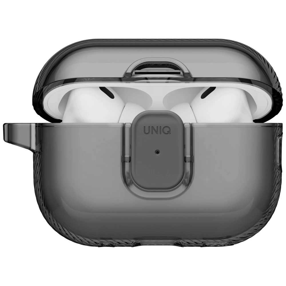 Kryt UNIQ Glase Pro Apple AirPods Pro 3 Lock Case smoke