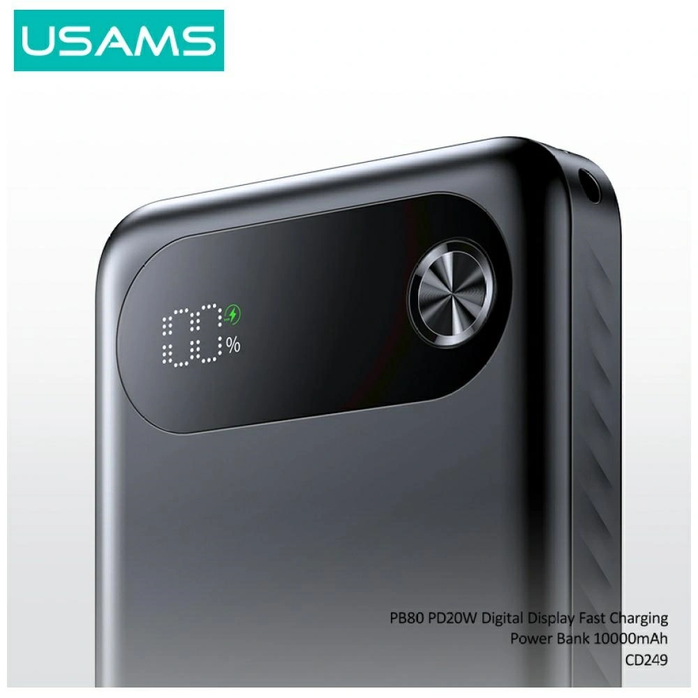 USAMS PB80 PD20W 10000mAh black