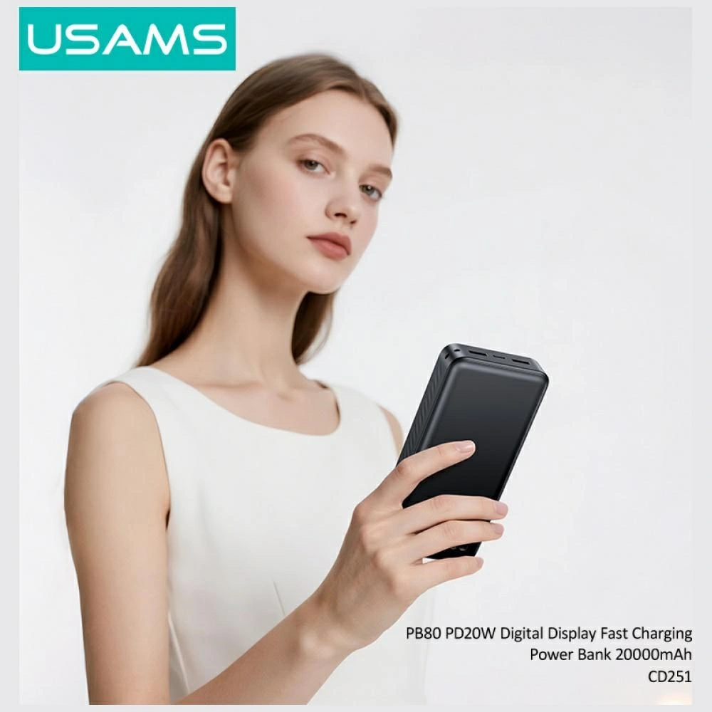 USAMS PB80 PD20W 20000mAh white