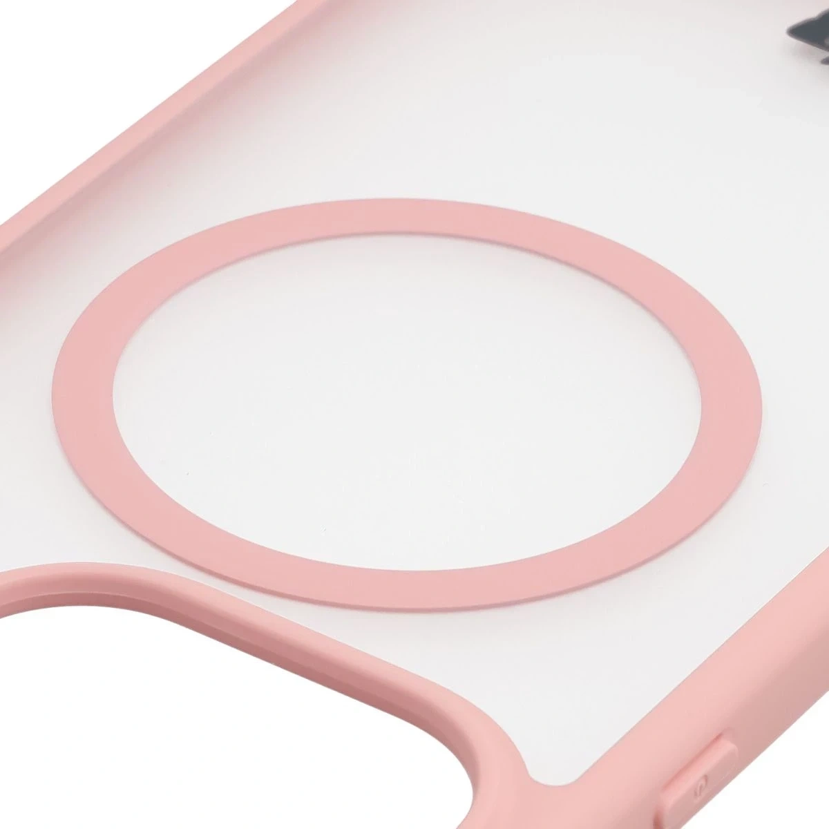 Kryt z pierścieniem magnetycznym Bizon Case MatteO do OnePlus 15 przydymione-barva světle růžová